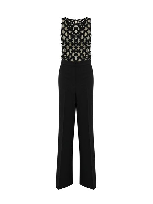 Tuta in crepe con applicazione fiocchi Elisabetta Franchi | TU05053E2110